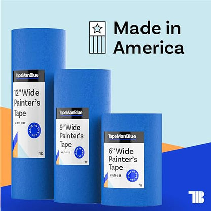 Wide Blue Painters Tape, 12 inch x 60 yds, Made in America, Great Masking Tape - Image 7