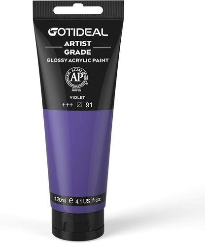 GOTIDEAL Acrylic Paint Violet Tubes Non Toxic Non Fading, Rich Pigments by GOTIDEAL