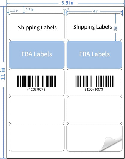 2" x 4" Address Labels Sticker Paper - Image 2