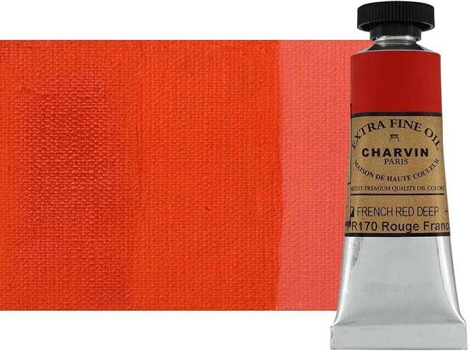 Charvin Extra Fine Oil Paint, French Red Deep 20 mL by Unknown