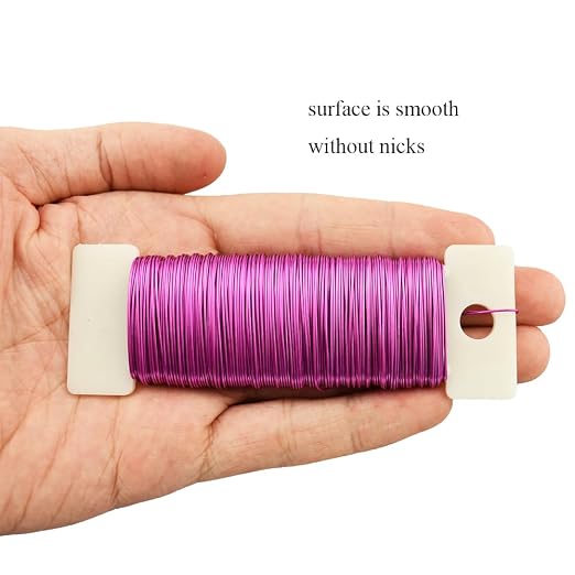 HAHIYO 26Gauge Pink Metal Floral Wire - Image 6