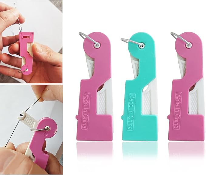 Automatic Needle Threader, Girlsvorlsvi 3PCS Hand Sewing Tools by Girlsvorlsvi