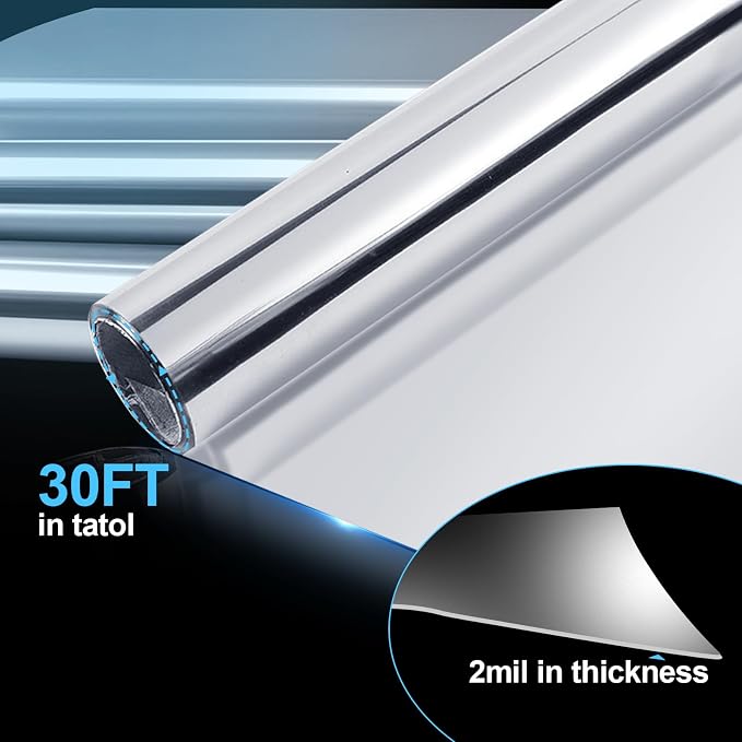 Highly Reflective Mylar Film Roll 4FT x 30FT, 2 Mil Silver, - Image 5