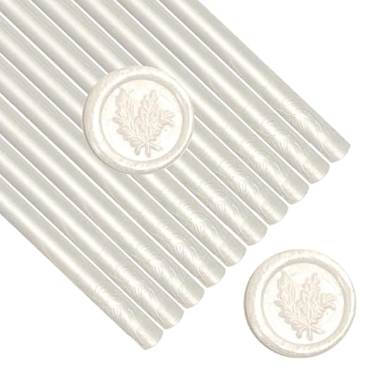 Pearl White Wax Sealing Sticks, ONWINPOR 10pcs Glue Gun Wax Seal Sticks by ONWINPOR