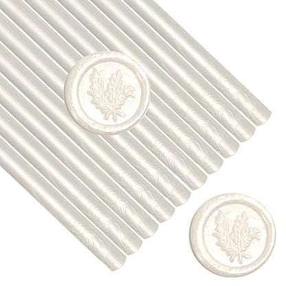 Pearl White Wax Sealing Sticks, ONWINPOR 10pcs Glue Gun Wax Seal Sticks by ONWINPOR