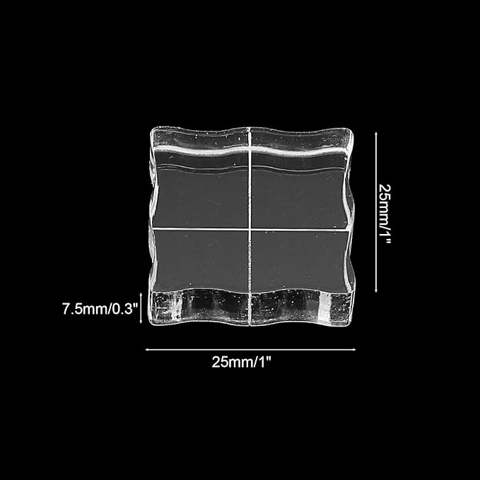 PATIKIL 1"x1" Acrylic Stamp Block - Image 2