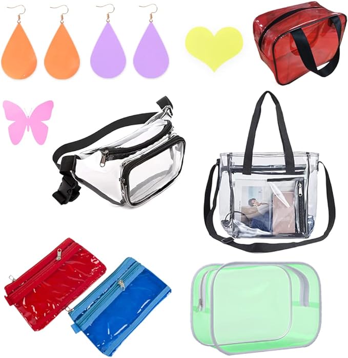 HYANG Light Yellow Transparent PVC Super Clear Holographic Vinyl Faux Leather - Image 6