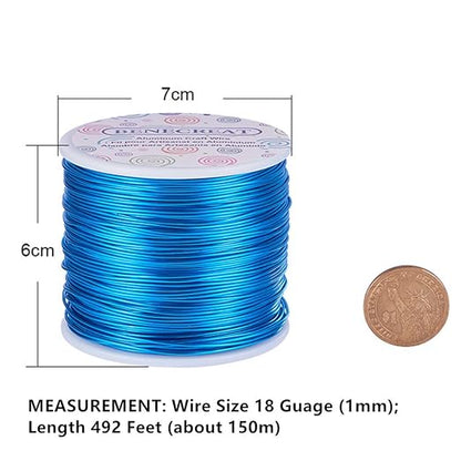 BENECREAT 18 Gauge Jewelry Craft Aluminum Wire 492 Feet Bendable Metal - Image 2