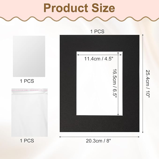 uxcell Picture Mats, 8 x 10 Mat Board Center - Image 2