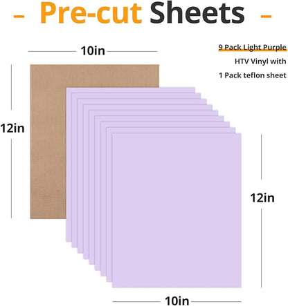 HTVRONT Light Purple Heat Transfer Vinyl Bundle - Image 2