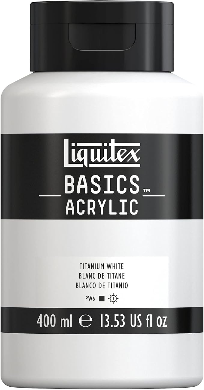 Liquitex BASICS Acrylic Paint, 400ml Bottle, Titanium White by Liquitex