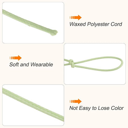 MECCANIXITY Waxed Cord 2mm Waxed Polyester Cord 98 Yard Wax String - Image 3