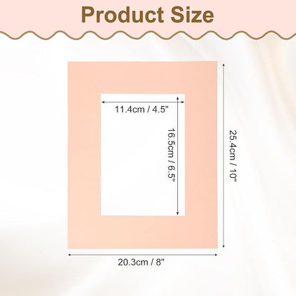 Picture Mats, 8 x 10 for 5 x 7 Pictures Acid Free White Core Bevel Cut Frame - Image 2