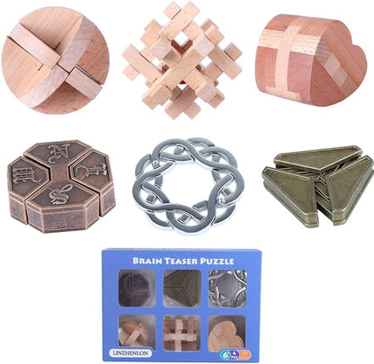Brain Teaser Puzzle for Adults Puzzles Metal Hole Lock Adult Educational Toy by LFLQ