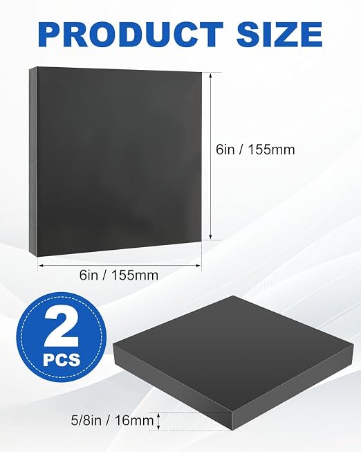 Rocaris Hot Rolled Steel Plate 5/8" x 6" x 6", Weldable Steel Sheet Metal - Image 2