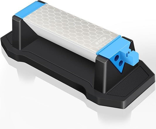 Diamond Sharpening Stone, 3 Side 400/1000/6000 Grit Premium Industrial Diamond by KITANIS