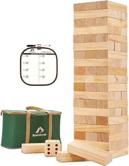 ApudArmis Giant Tumble Tower Stack to Over 5.2Ft, Classic Block Giant Outdoor - Image 8