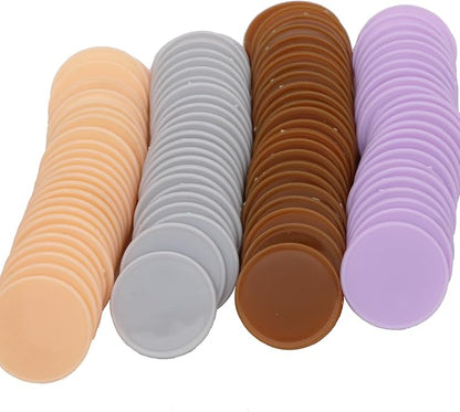 Set of 100 Opaque Plastic Learning Counters Mini Poker Chips Game Tokens by HAKITAROOM