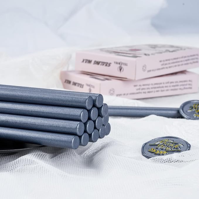 16 PCS Hot Glue Wax Sticks in Steel Blue Color - Image 3