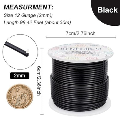 BENECREAT 12 17 18 Gauge Aluminum Craft Wire Anodized Jewelry Making Beading - Image 2