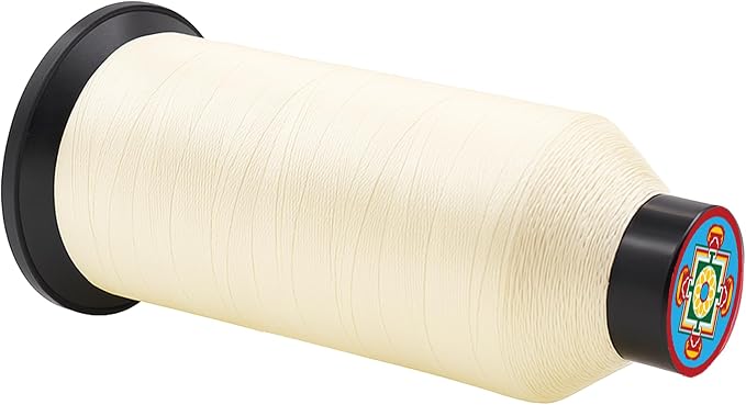 Mandala Crafts Size 46 210D T45 Bonded Nylon Thread Ivory Heavy Duty Sewing - Image 2