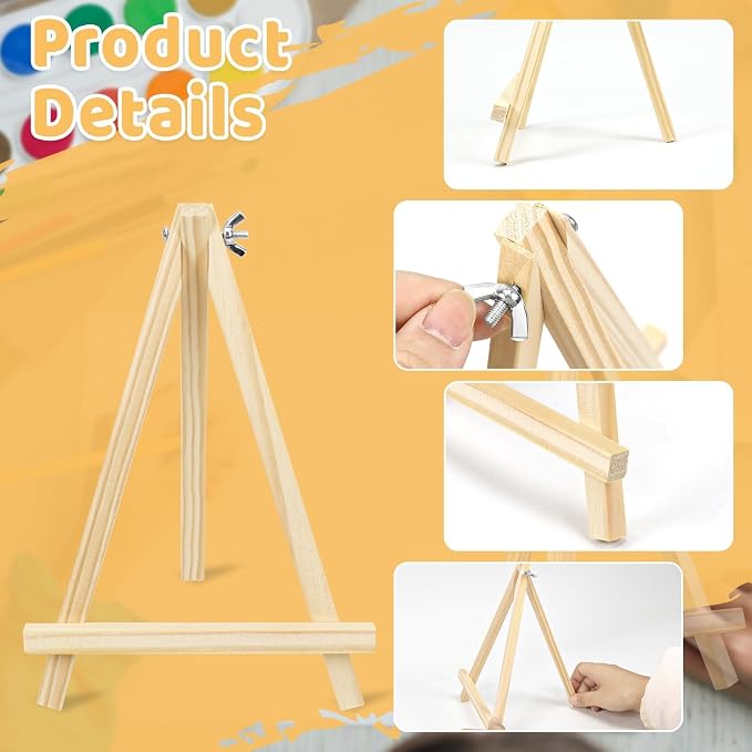 TKOnline 10PCS 9 Inch Wood Easels, Easel Stand - Image 3
