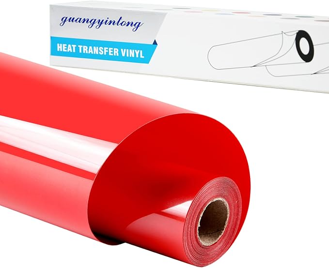 Guangyintong Red Heat Transfer Vinyl Rolls, Glossy Surface, All Cutter Machines by guangyintong