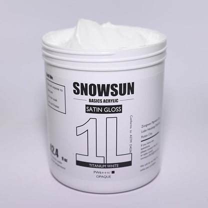 SNOWSUN Basics Titanium White Acrylic Paints, Large Bulk Acrylic Paint Non - Image 2