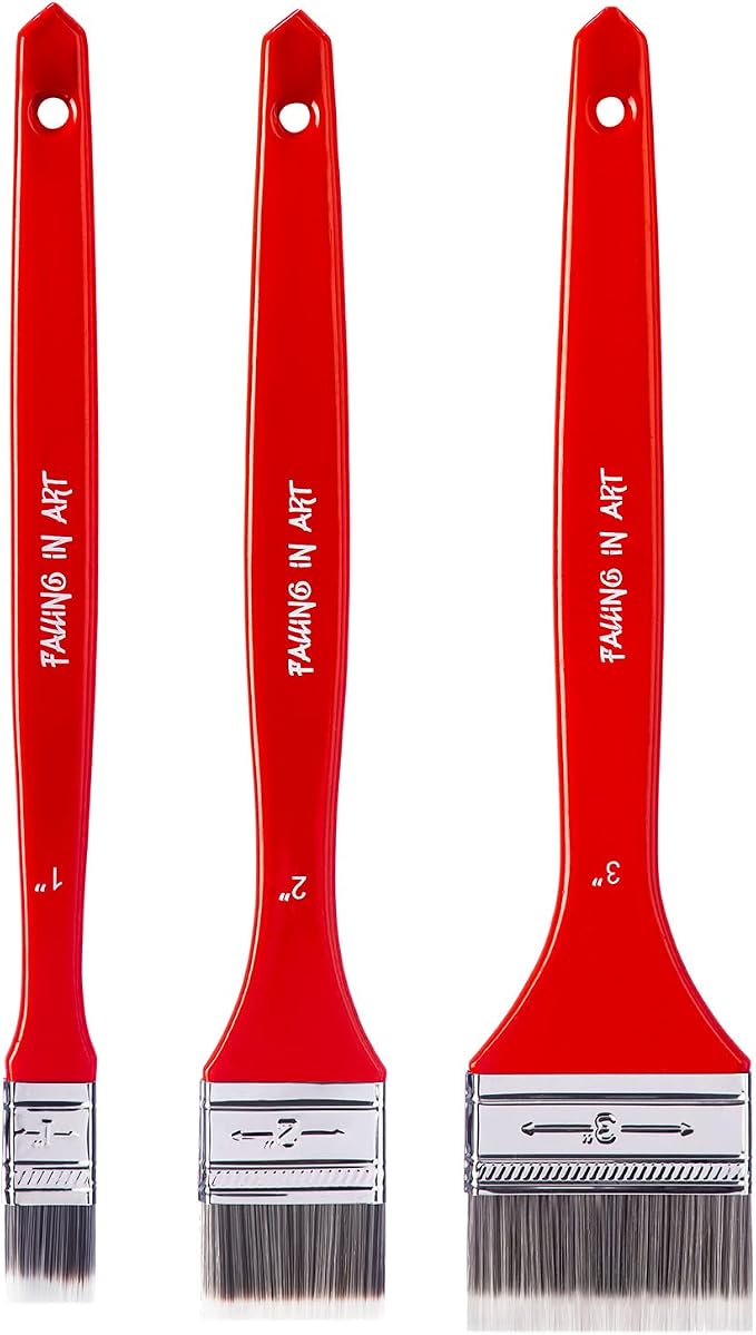 Falling in Art Flat Paddle Paint Brush Set by FallinginArt