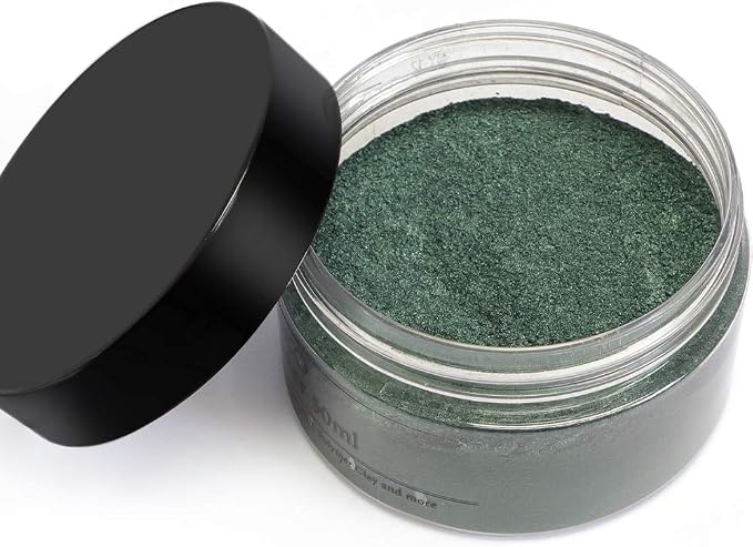 Green Mica Powder for Epoxy Resin 1.7 oz /50g Powdered Pigment for Soap - Image 2