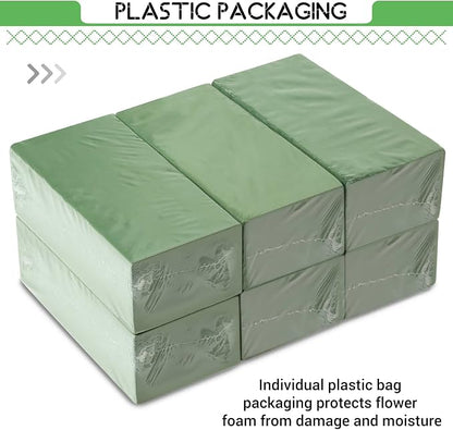 6 Pcs Floral Foam Blocks for Flower Arrangement Wet and Dry Green Floral Foam - Image 6