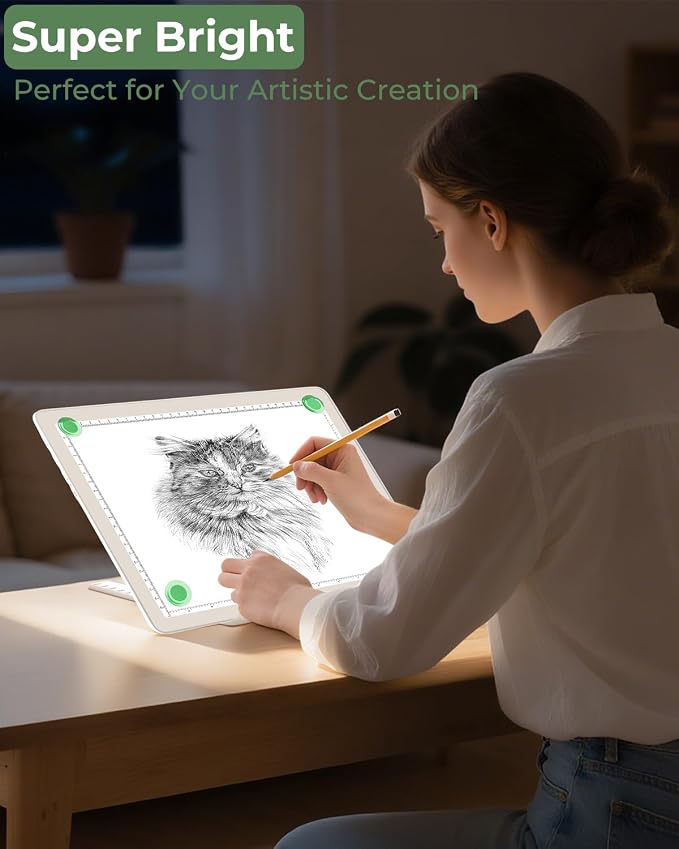 A4 Tracing Light Box for Drawing, Bawaslom Rechargeable Light Pad - Image 8