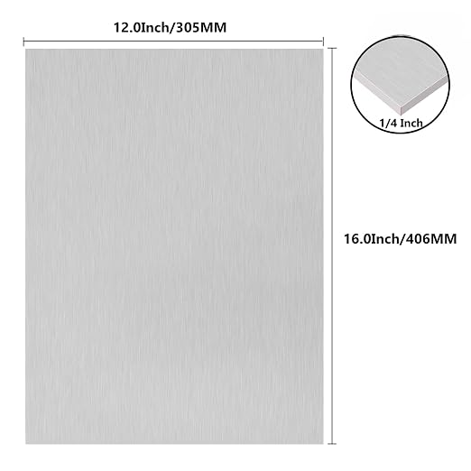6061 T651 Aluminum Sheet Metal 12 x 16 x 1/4 Inch Thick Flat Plain Aluminum - Image 2