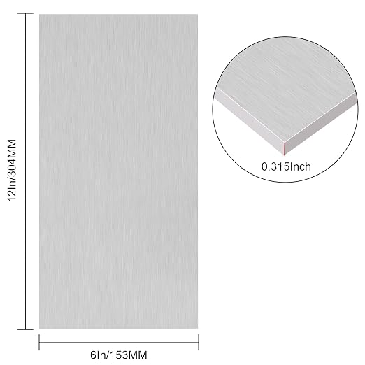 6061 T651 Aluminum Sheet Metal 6 x 12 x 5/16 Inch Flat Plain Aluminum Plate - Image 2