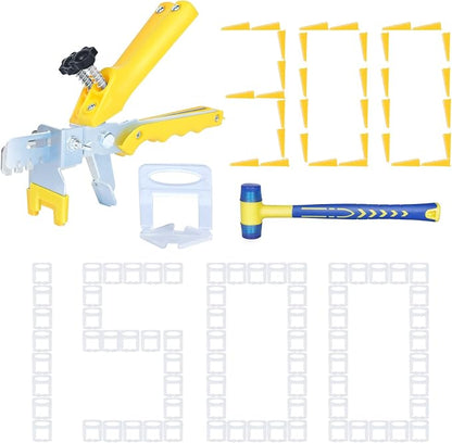 Tile Leveling System with Tile Plier 1500Pcs Piece Tile Spacers Clips 300Pcs by Jauyas