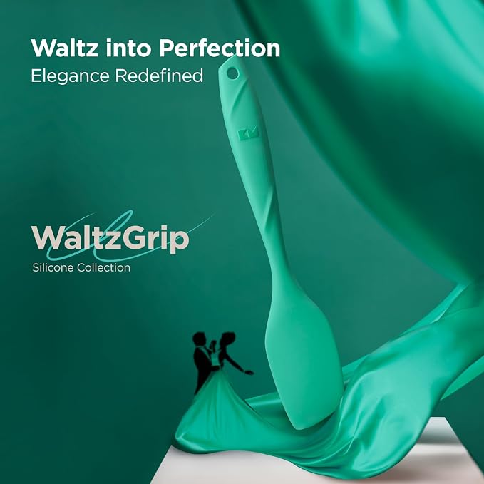 Kitchen Mama WaltzGrip Platinum Silicone Scraping Spatula: Heat Resistant - Image 2