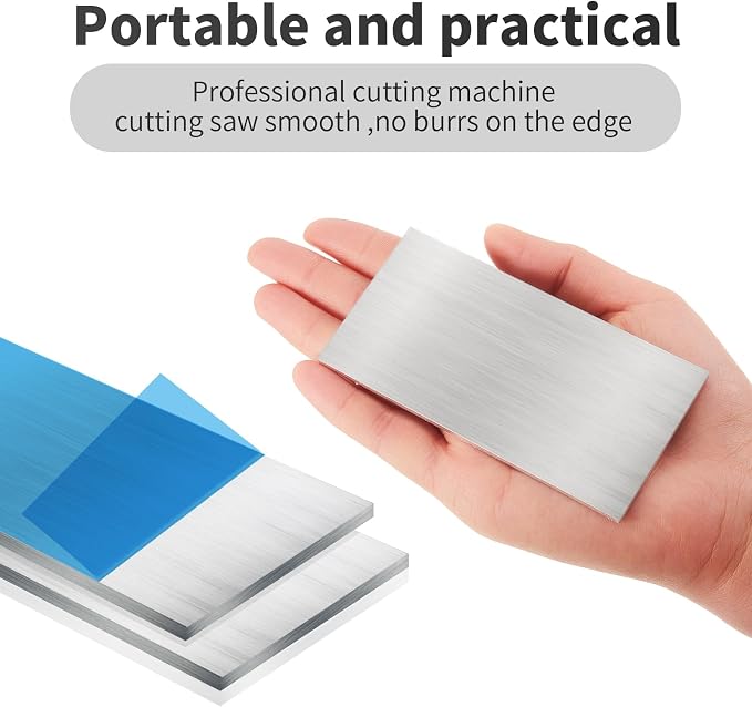 Amyhill 12 Pcs Aluminum Sheet Metal 2 x 4 x 1/8 Inch Thin Flat Plain Aluminum - Image 3