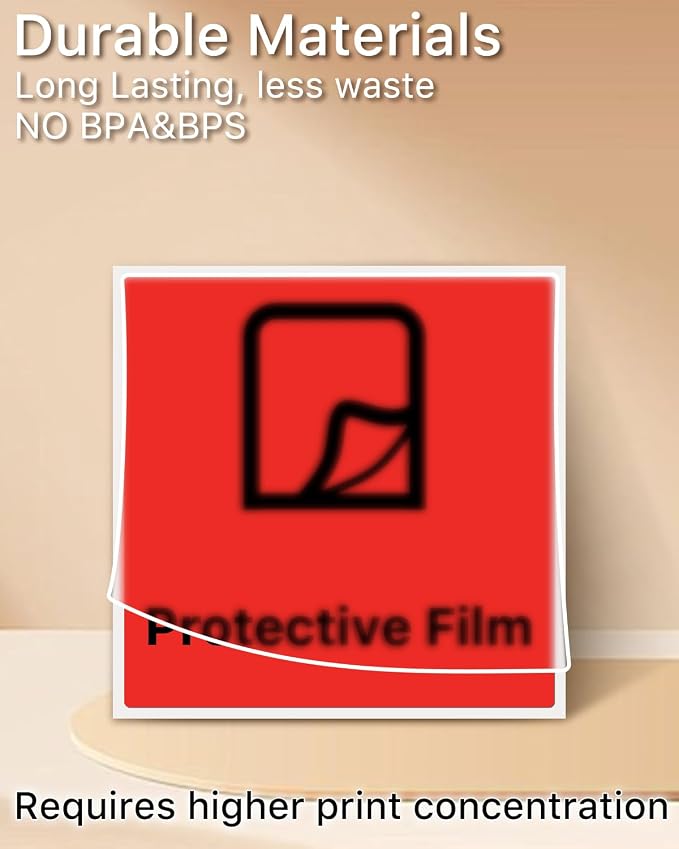 iEager Red Square Thermal Label Stickers, 500 Sheets/Roll - Image 4