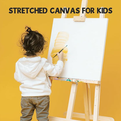 ESRICH Stretched Canvas for Painting 12x12 Inch, 16 Pack Painting Square Canvas - Image 6
