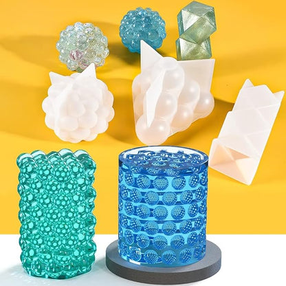 10 Pcs Geometric Candle Mold, Unique Candle Molds - Image 4