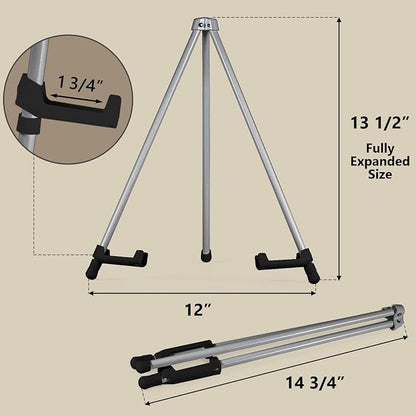 14" High Tabletop Instant Display Easel, Small Desktop Steel Easel Stand - Image 2