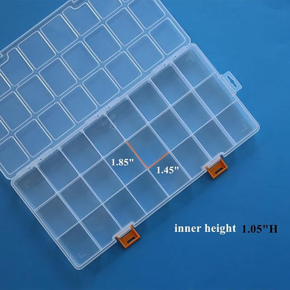 BangQiao 3 Pack 24 Grids Clear Plastic Storage Box - Image 3