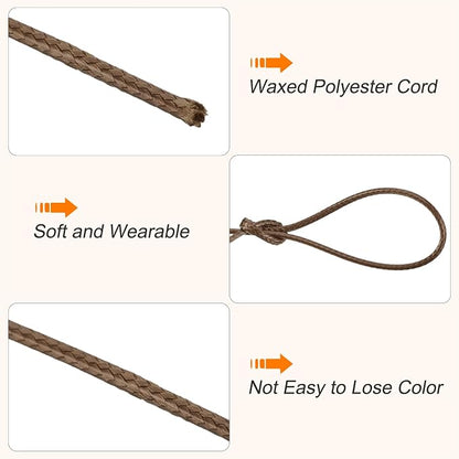 MECCANIXITY Waxed Cord 0.8mm Waxed Polyester Cord 175 Yard Wax String - Image 3
