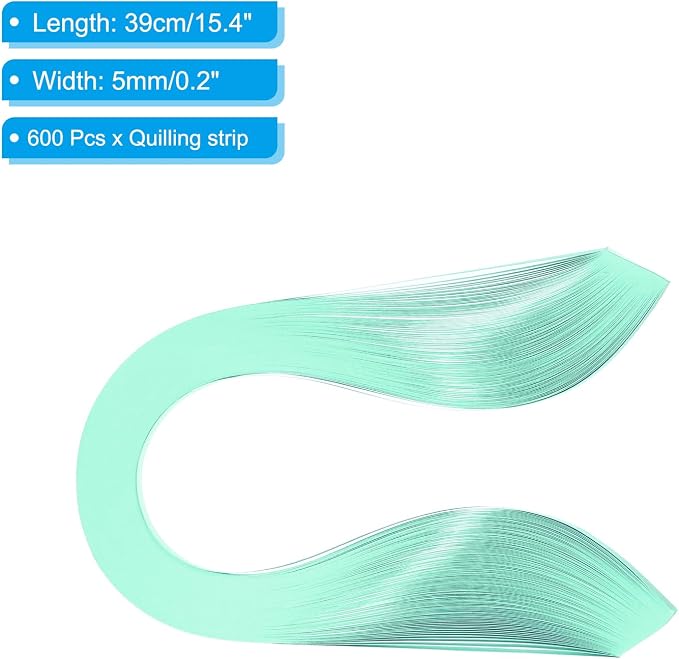 PATIKIL Quilling Strips Paper 600pcs 5mm 39cm Origami Paper Quilling Kits - Image 2