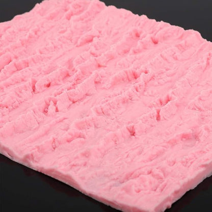 Rectangle Cake Tree Bark Texture Design Silicone Icicle Lace Bread Baking Non - Image 2