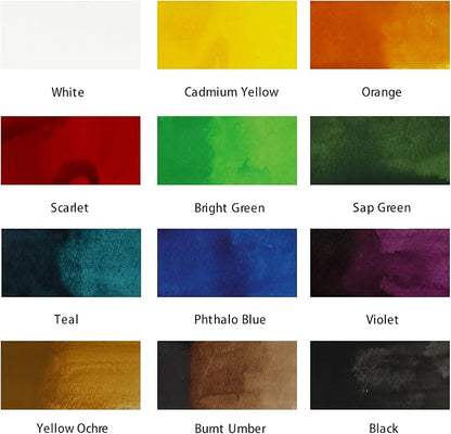 Mont Marte Acrylic Ink Premium 12pc x 20ml, Acrylic Inks - Image 3