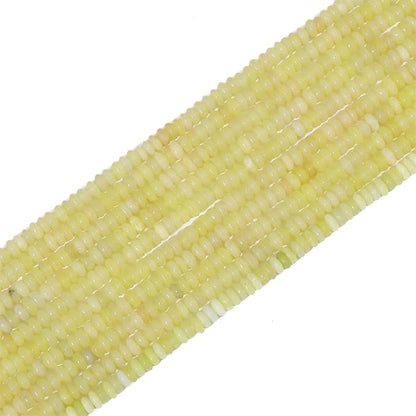 Natural Lemon Jade Disk Stone Beads 4x2mm 160pcs Rondelle Loose Semi Gemstone - Image 7