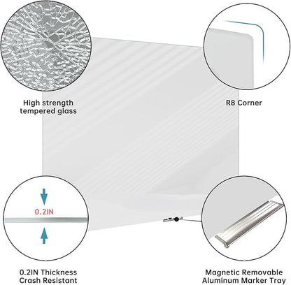 Magnetic Glass Whiteboard - Image 2