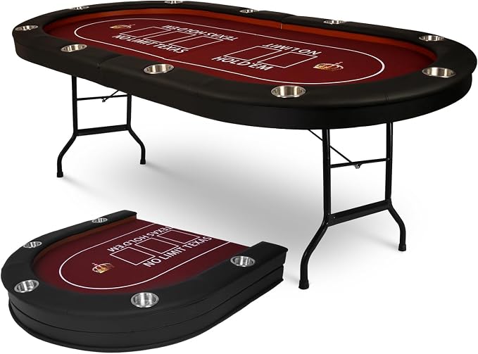 Upgrade 91'' Foldable Poker Table by DCDICLASSE