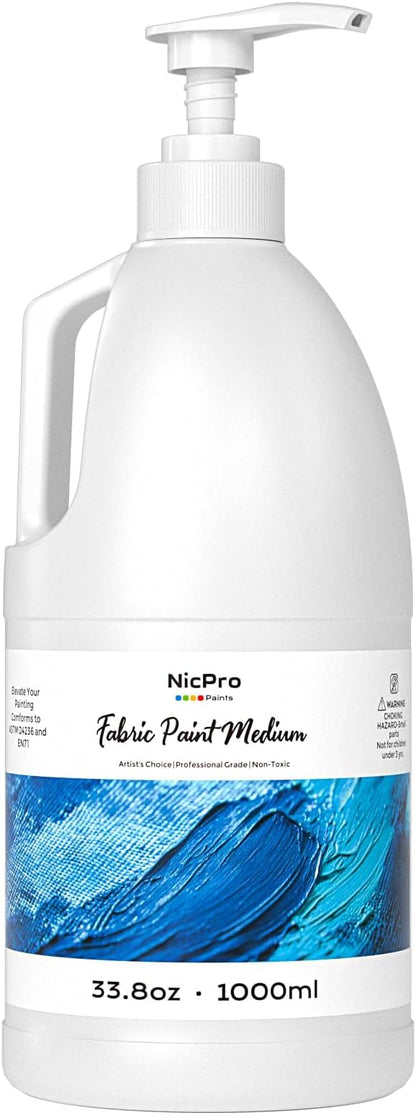 Nicpro Professional Effects Fabric Medium, 33.8oz Bottle by Nicpro